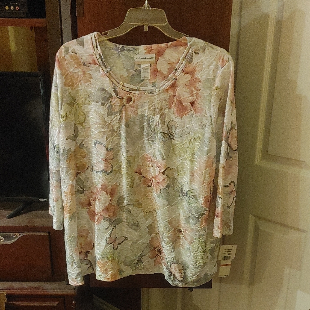 Alfred Dunner Pastel Floral Women's Blouse